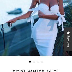 Brand NEW -White Pearl Strap Dress